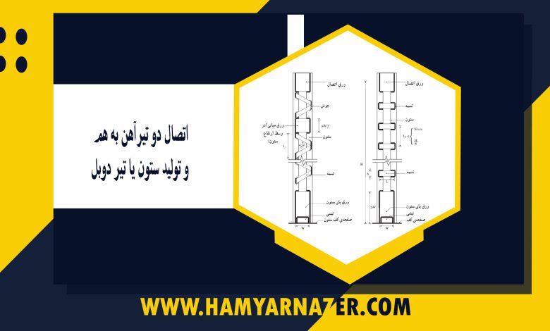 اتصال دو تیرآهن به هم و تولید ستون یا تیر دوبل