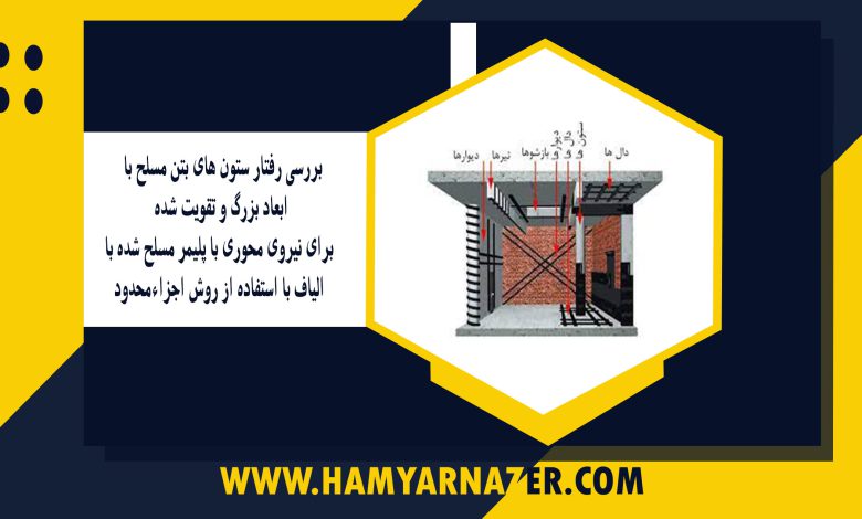بررسی رفتار ستون های بتن مسلح با ابعاد بزرگ و تقویت شده برای نیروی محوری با پلیمر مسلح شده با الیاف با استفاده از روش اجزاءمحدود