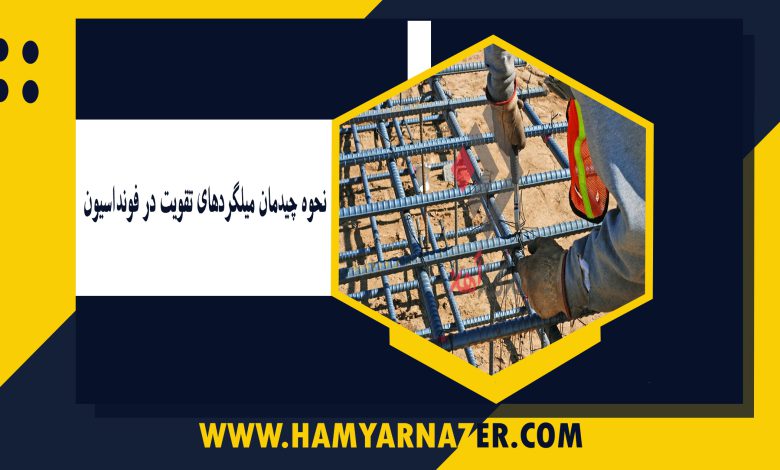 نحوه چیدمان میلگردهای تقویت در فونداسیون